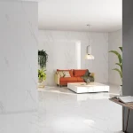 سرامیک طرح آیسبرگ 120×60 پولیش سفید با رگه خاکستری پارس