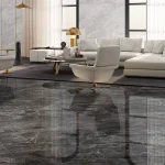 سرامیک طرح ساردونیکس 120x60 پولیش مشکی کاشی و سرامیک پارس