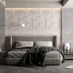 سرامیک ستین خاکستری روشن ۱۲۰x۶۰ پارس طرح پتینه