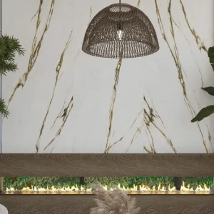 سرامیک GLORIS Veronzo 120x300 سفید طلایی قهوه‌ای پولیش