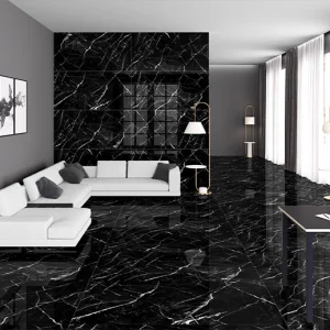سرامیک مشکی با رگه سفید Midnight 160×80 پرسلان پارس